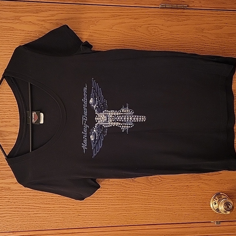 Harley Davidson Womens XL Short Sleeve shirt Black